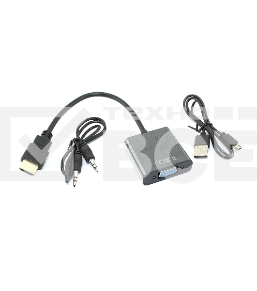 Переходник с кабелем HDMI  на VGA плюс аудио и питание