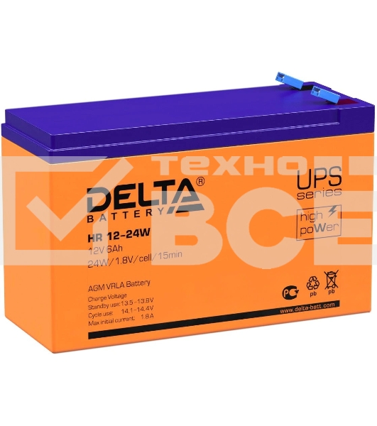 Батарея Delta HR 12-24 W (12V, 6Ah)