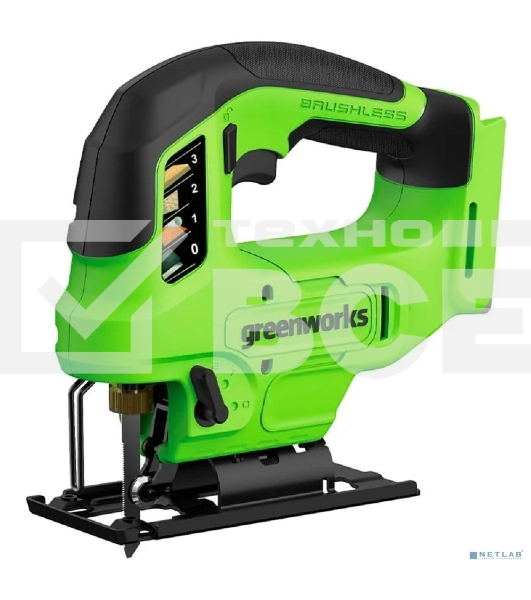Лобзик электрический аккумуляторный GreenWorks GD24JS90, 24V, бесщеточный без АКБ и ЗУ (3601707)