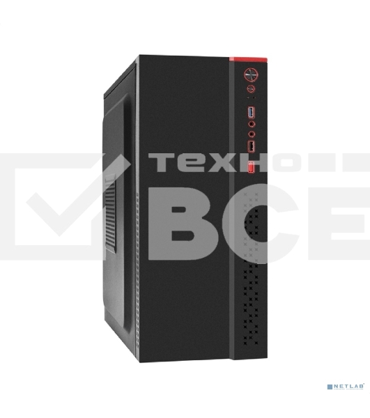 Компьютерный корпус Miditower ExeGate EX298134RUS AA-443U (ATX, без БП, 2хUSB+1хUSB 3.0+HD Audio, черный)