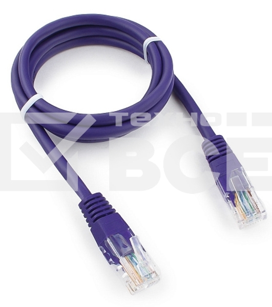 Патч-корд UTP Cablexpert кат.5e, 1м, литой, многожильный (фиолетовый)