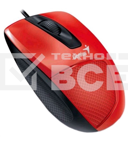 Мышь проводная Genius DX-150X красный, 1000 dpi, USB, кнопки - 3