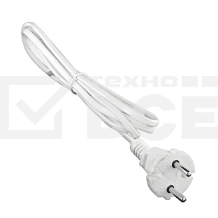 Шнур с электр. вилкой (ШВВП-ВП 2х0.75) 2.2м бел. UNIVersal 9632227