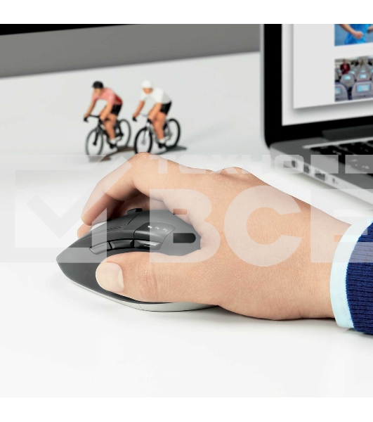 Мышь беспроводная Logitech M720 Triathlon черный, 1000 dpi, радиоканал, Bluetooth, USB, кнопки - 8