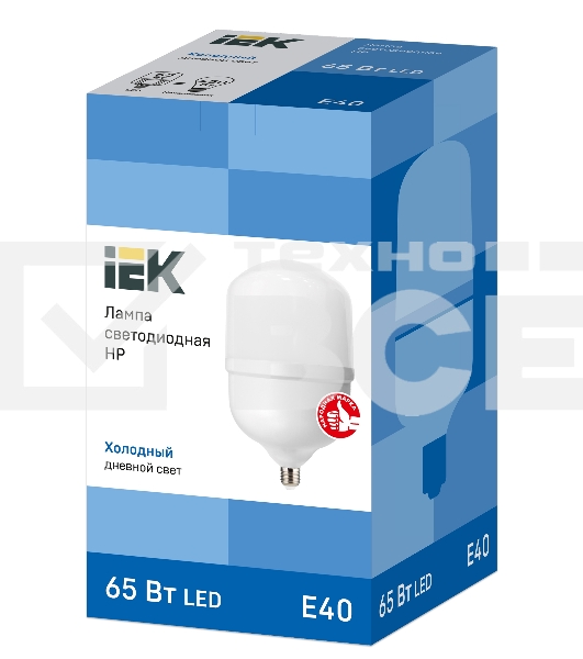Лампа светодиодная IEK LLE-HP-65-230-65-E40 HP 65Вт 230В 6500К E40
