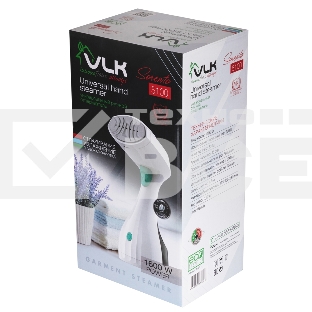 Отпариватель VLK Sorento 5100,, белый, мощность 1600 Вт, производительность пара 30 г/мин, емкость 300 мл, 8 шт/уп