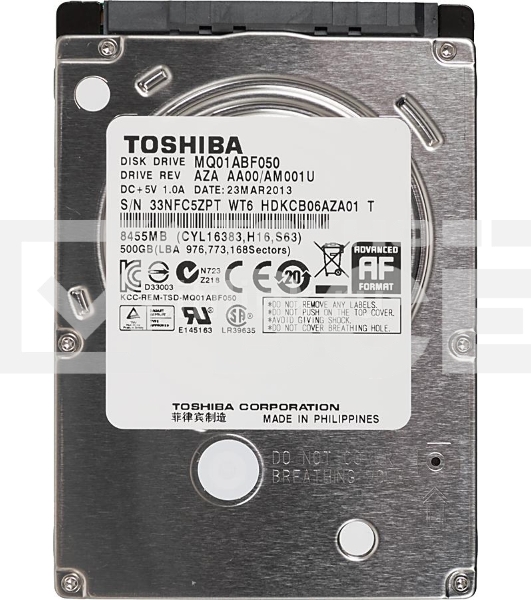 Жесткий диск Toshiba SATA-III 500Gb MQ01ABF050 (5400rpm) 8Mb 2.5