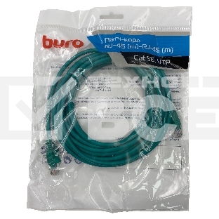 Патч-корд Buro UTP 4 пары cat5E CCA molded 5м зеленый RJ-45 (m)-RJ-45 (m)