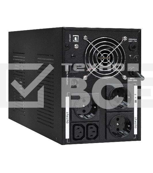 Источник бесперебойного питания ExeGate EX292614RUS SpecialPro UNB-3000.LED.AVR.3SH.2C13.RJ.USB <3000VA/1800W,LED, AVR,3*Schuko+2*C13,RJ45/11,USB, металлический корпус, Black>