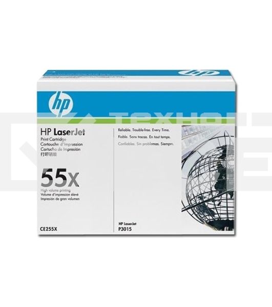Картридж лазерный HP CE255X черный для LaserJet P3015/P3015d/P3015dn/P3015x 12500 стр.