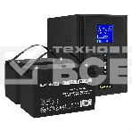 Комплект ИБП EX295989RUS + батарея 100Aч EX282985RUS 2шт (инвертор, синус, для котла) ExeGate SineTower SZ-2000.LCD.AVR.3SH.1C13.USB <2000VA/1600W, чистый синусоида, LCD дисплей, AVR, 3*Schuko+1*C13, USB, линейно-интерактивный, Black> + батарея ExeGate DT, фото2