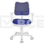 Кресло компьютерное Бюрократ CH-W797/BL/TW-10 TW-10 синий, спинка сетка, сиденье синий, колеса белый/синий, пластик белый, фото12