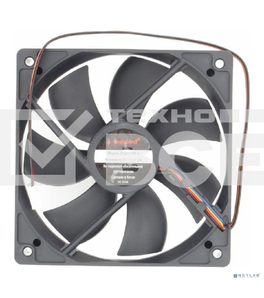 Вентилятор для корпуса Gembird D12025HM-4 черный 120мм 2000rpm 38.65db 4-pin