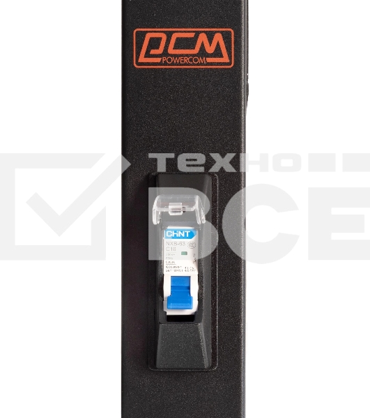 Блок распределения питания Powercom PDU-16AVMS20-18C13-2C19 18*C13+2*C19, 16A, 1,5U (1968234)