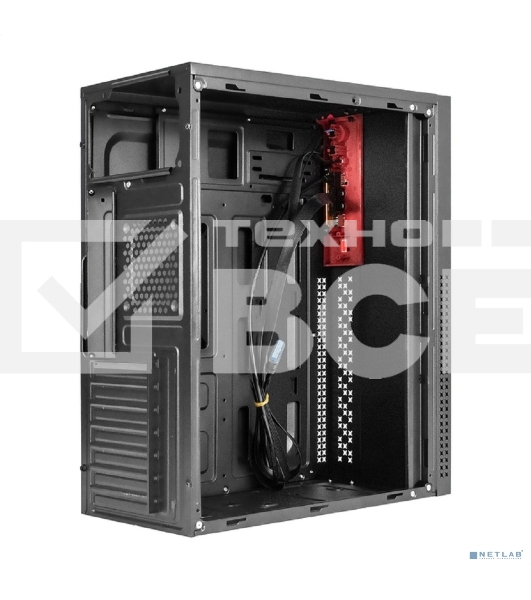 Компьютерный корпус Miditower ExeGate EX298134RUS AA-443U (ATX, без БП, 2хUSB+1хUSB 3.0+HD Audio, черный)