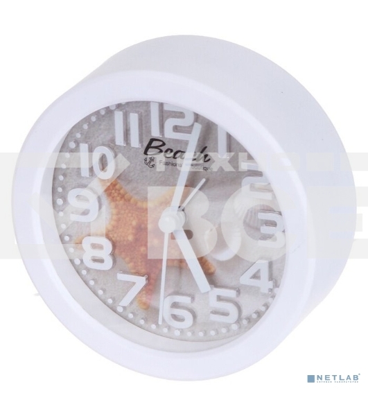 Часы-будильник Perfeo Quartz 'PF-TC-013', круглые диам. 10,5 см, звезда