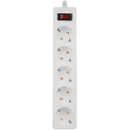 Сетевой фильтр Smartbuy SBSP-18-W Smartbuy One, 10А, 2 200 Вт, 5 розеток, длина 1,8 м, белый (SBSP-18-W)/45, фото3
