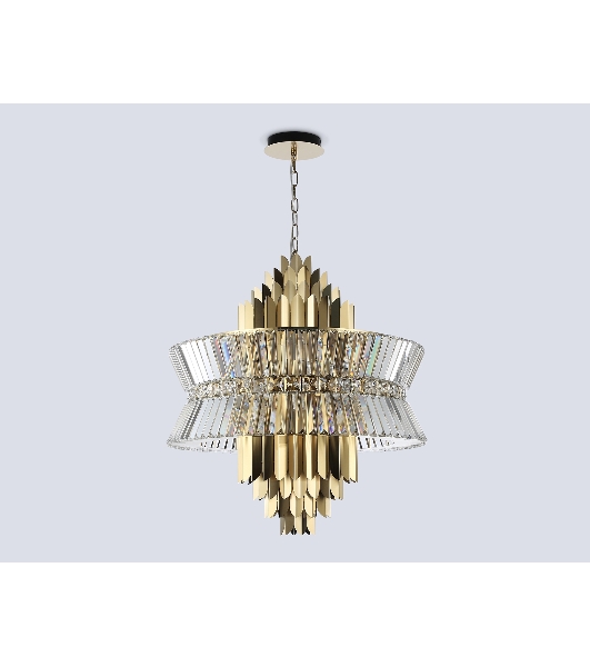 Люстра Ambrella light LH41023/18 BS/CL латунь/прозрачный E14*18 max 40W D700*750