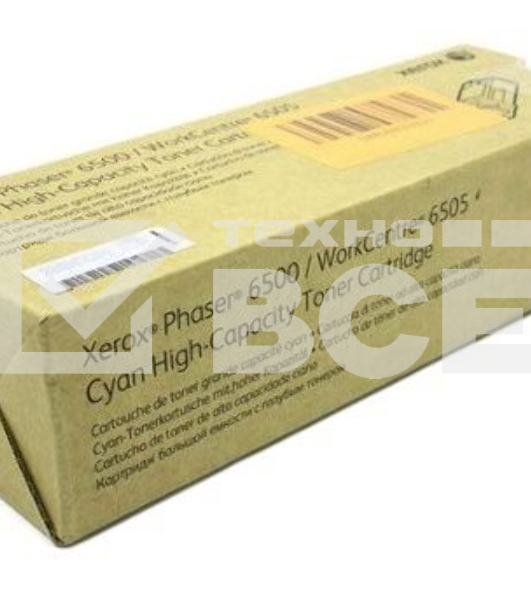 Картридж лазерный Xerox 106R01601 голубой для Xerox Ph 6500/WC 6505 (2500 cтр)(Channels)