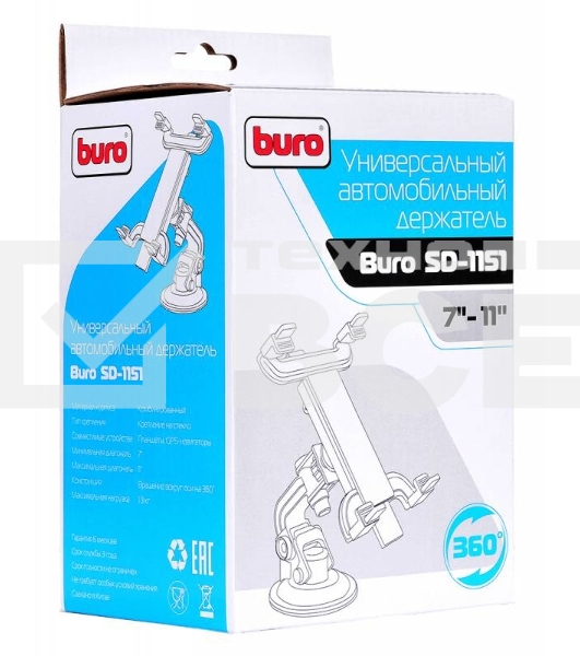 Автомобильный держатель Buro универсальный SD-1151 черный