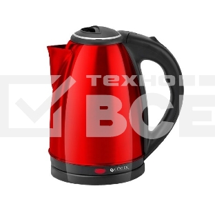 Чайник Centek CT-1068 RED (красный) металл 2л, 2000W, хромированная вставка на крышке
