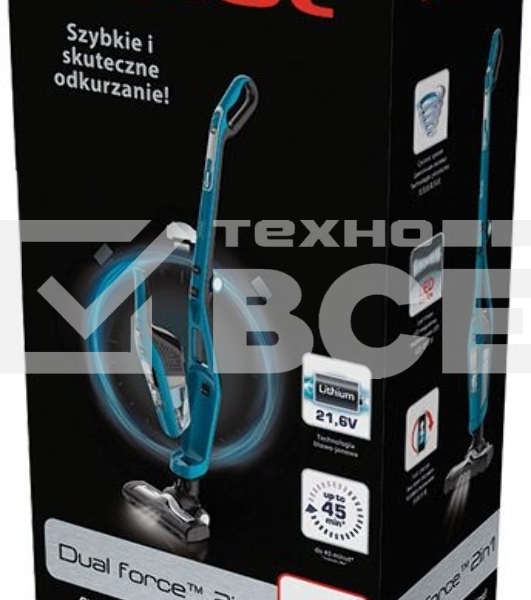 Пылесос Tefal TY6751WO 750Вт голубой/черный