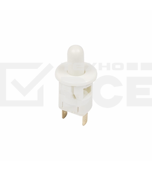 Выключатель-кнопка 250V 2.5А (2с) ON-(OFF)  Б/Фикс  белый (мебельная)  Rexant