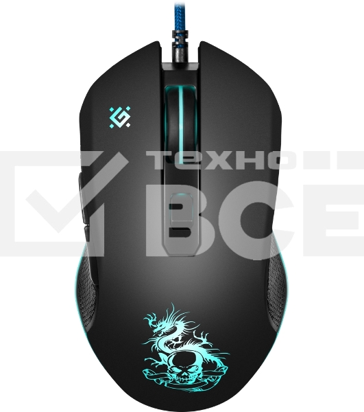 Мышь проводная Defender Sky Dragon GM-090L черный, 3200 dpi, USB, кнопки - 6