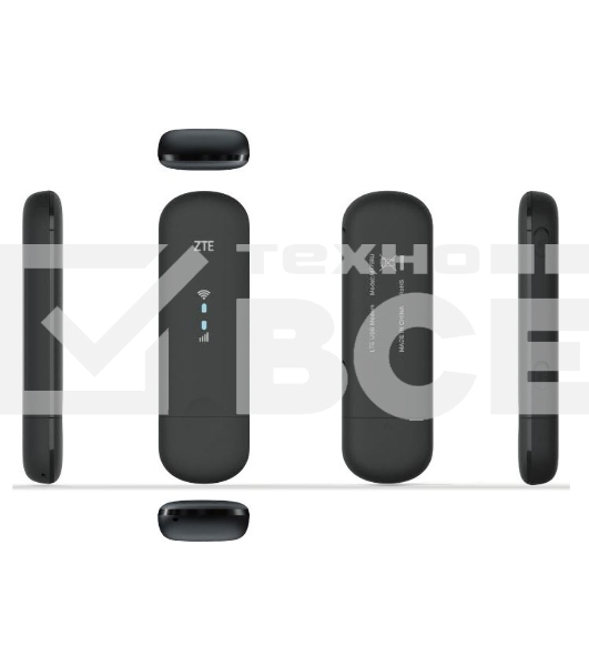 Модем 2G/3G/4G ZTE MF79RU USB Wi-Fi Firewall +Router внешний черный