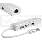Хаб Greenconnect USB 3.0 Хаб на 3 порта + 10/100Mbps Ethernet Network (GCR-AP05) metall, фото2