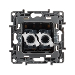 Двойная розетка RJ 45 - категория 5е - UTP - Etika - слоновая кость, фото2