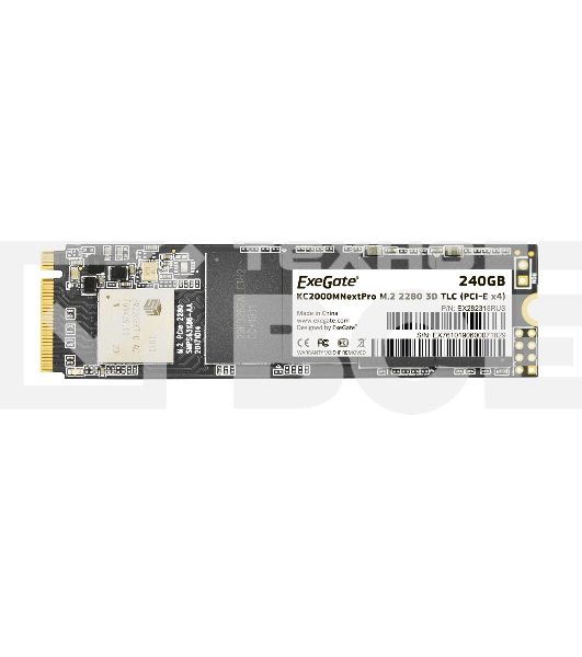 Накопитель SDD ExeGate NextPro KC2000TP240, 240Gb, M.2 2280, PCIe 3.0 x4, NVMe, R/W 1500/900