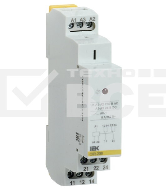 Реле промежуточное OIR 2 конт. (8А) 230В AC ИЭК OIR-208-AC230V