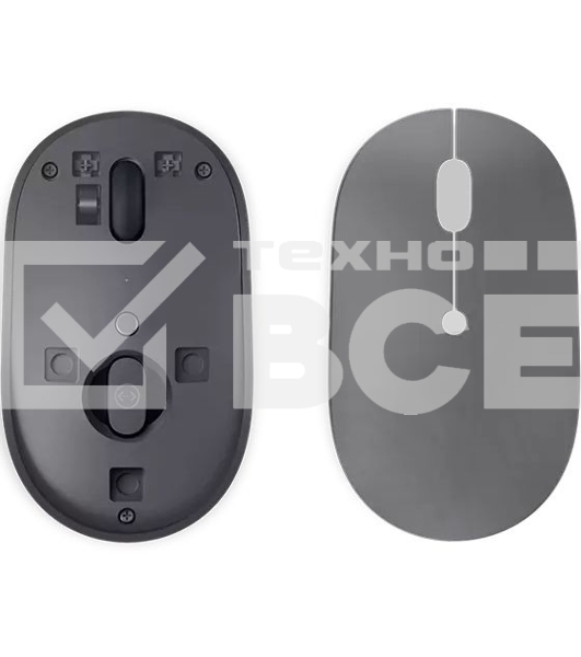 Мышь беспроводная Lenovo Go серый, 2400 dpi, радиоканал, USB-C, кнопки - 3