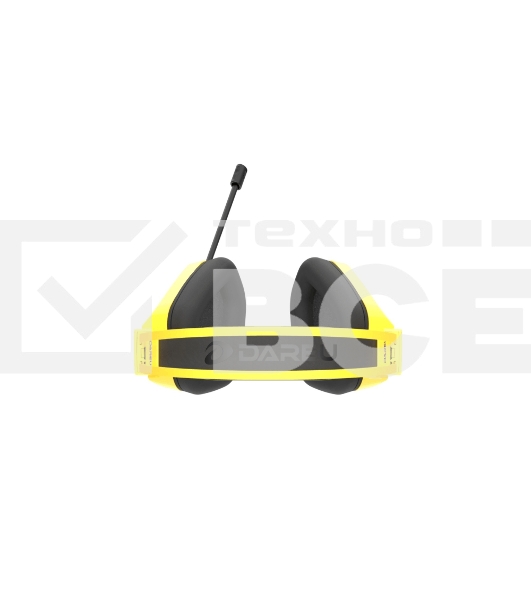 Гарнитура игровая проводная Dareu EH732 Yellow (желтый), подключение USB, подсветка RGB