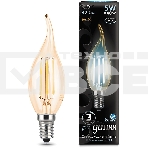 Лампа светодиодная Filament Свеча на ветру E14 5Вт 4100К Golden GAUSS 104801805, фото2
