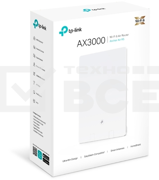 Двухдиапазонный Wi-Fi роутер TP-Link Archer Air R5 AX3000 с поддержкой Mesh