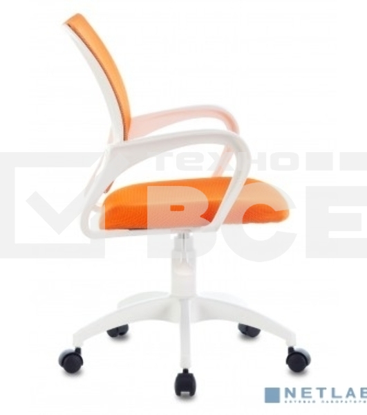 Кресло компьютерное Бюрократ CH-W695NLT TW-38-3 TW-96-1 оранжевый, сетка/ткань, крестовина пластик, пластик белый