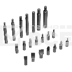 Набор инструментов Denzel 1/2', 1/4', CrV, S2, пластиковый кейс, 122 предмета, фото63