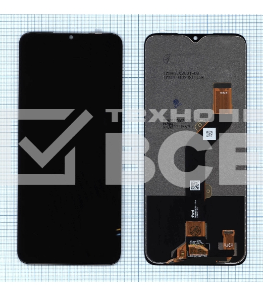 Дисплей для Infinix Smart 6 Plus черныйв сборе с тачскрином черный