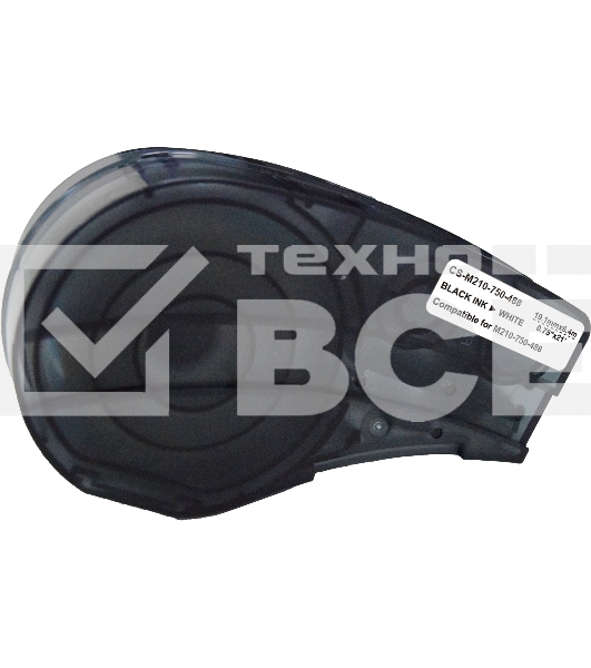 Картридж ленточный Cactus CS-M210-750-488 черный шрифт, белый фон, 19.1мм, 6.4м для Brady M210/M211/M210-LAB