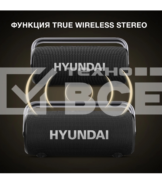 Портативная колонка Hyundai H-PS1029 черный 220W 4.1 BT 10м 4800mAh