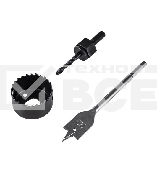 Набор для установки врезных замков Kranz 22 мм/48 мм (перовое сверло/кольцевая пила)