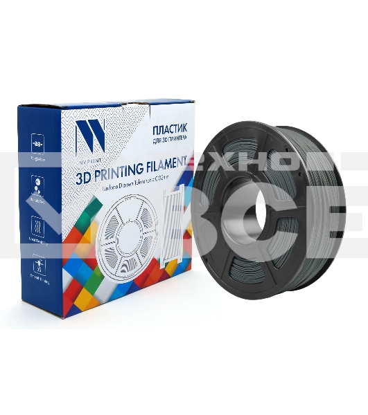 Филамент NVPrint PA Dark Grey для 3D печати диаметр 1.75мм масса 1 кг