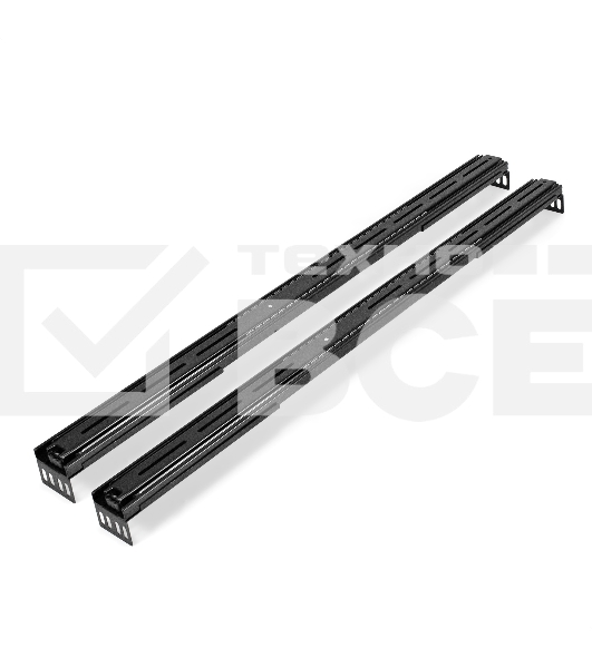 Телескопические направляющие ExeGate RK-1000/RK-750-30' универсальные, комплект 2 шт. (рельсы/салазки для серверных корпусов) (установочный размер 750-900 мм, высота 52 мм, длина в сложенном/раздвинутом виде 750/1500 мм, для шкафов глубиной 950-1100 мм, нагрузка до 45 кг)