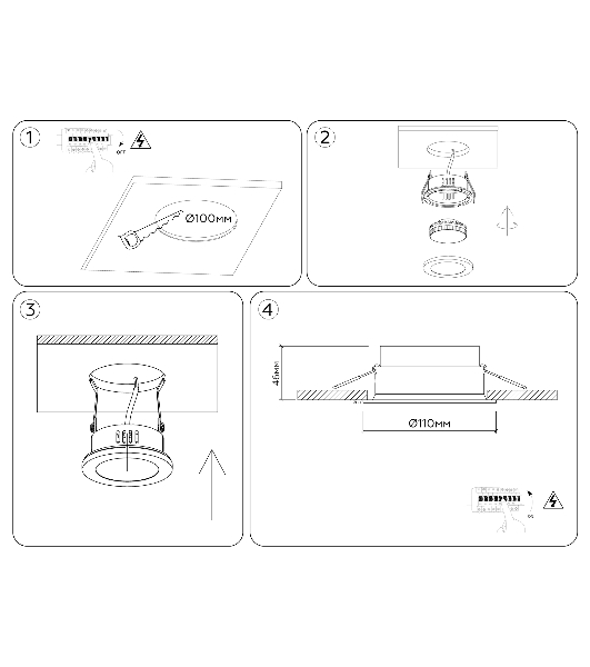 Светильник Ambrella light TN6651 WH белый IP44 GX53 D110*48