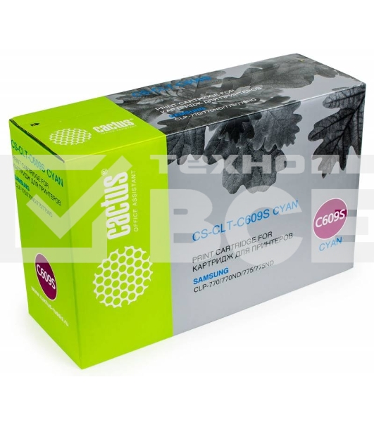 Картридж лазерный Cactus CS-CLT-C609S голубой (7000 стр.) для Samsung CLP 770/770ND/775/775ND