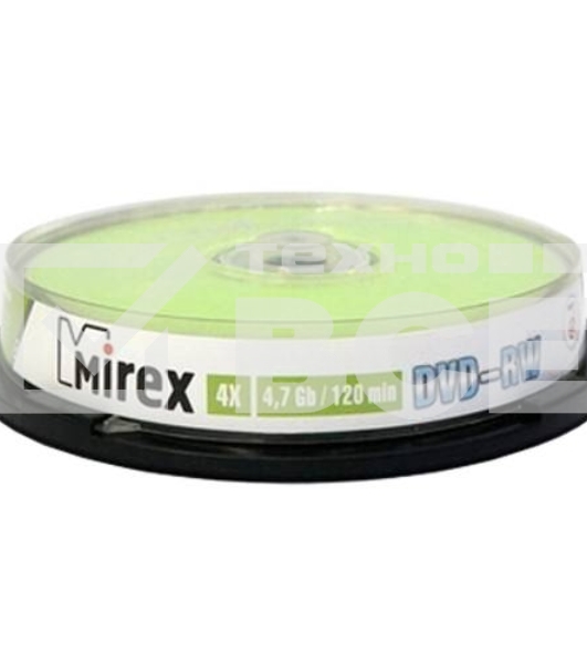 Диск DVD-RW Mirex 4.7 Gb, 4x, Cake Box (10), (10/300)