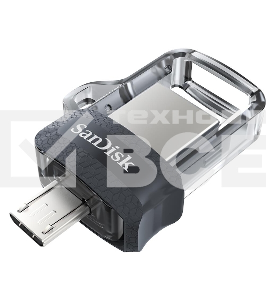 Флеш диск 64GB SanDisk Ultra Android Dual Drive OTG, m3.0/USB 3.0, Black