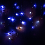Гирлянда Neon-night Айсикл (бахрома) светодиодный, 4,0 х 0,6 м, с эффектом мерцания, черный провод 'КАУЧУК', 230 В, диоды синие, фото 1